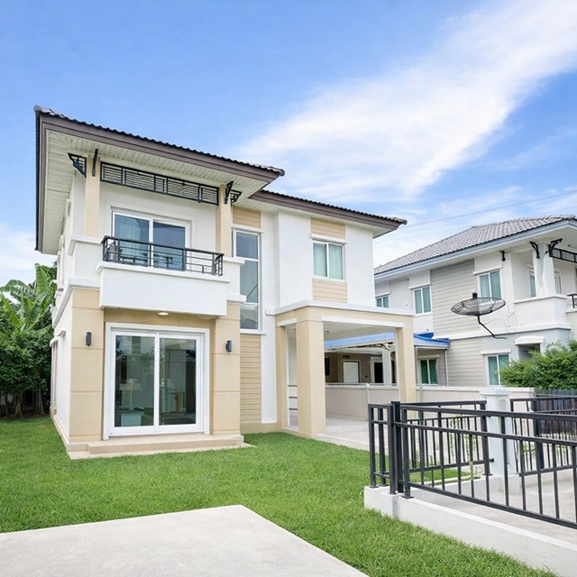 ใกล้ BTS เทพารักษ์ 1.8 กม.เทพารักษ์-วงแหวน บ้านเดี่ยว 2 ชั้น 3 นอน 2 น้ำ  บ้านมุม 56 ตร.ว. 230 ตร.ม. ตลาดแพรกษา 1.6 กม. 