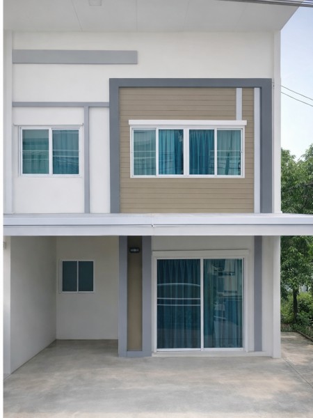 บงกช42-46 ทาวน์โฮม 2 ชั้นรังสิต-คลองสอง 3 นอน ฟิวเจอร์พาร์ค รังสิต 2.8กม. 18 ตร.ว. ใกล้ตลาดพระรูปคลอง 2 950 ม.