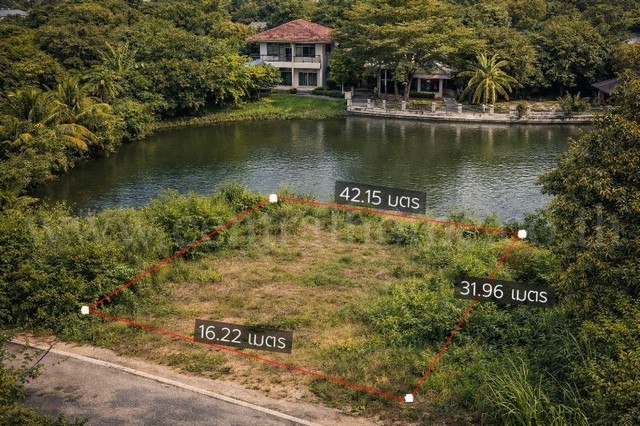 ลดด่วน ที่ดินเปล่า ถมแล้ว 105.2 ตร.วา หมู่บ้านการ์เด้นลากูน่า - ฉะเชิงเทรา ติดทะเลสาบ
