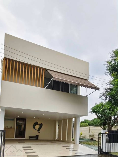 ให้เช่าบ้านเดี่ยว 2 ชั้นหลังมุม 102 ตร.ว. 4 ห้องนอน คอร์ทยาร์ด วิลล่า พระราม 9-วงแหวน Courtyard Villa Rama 9-Wongwaen ใกล้สนามบินสุวรรณภูมิ