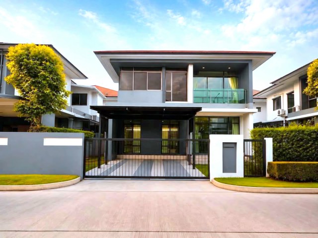 ให้เช่า #บ้านเดี่ยว  หมู่บ้านเศรษฐสิริ กรุงเทพกรีฑา , บ้านรีโทเวทใหม่ #ใกล้รรนานาชาติไบรท์ตัน  095-164-2956  YY