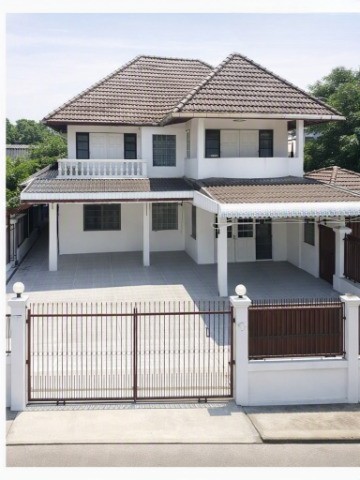 260910snrpneo ให้เช่า บ้าน ใกล้ม.ศิลปากร 1 กม. สำนักงานที่ดิน นครปฐม 850 ม.ลำพยา เมืองนครปฐม ให้เช่าบ้านเดี่ยว 2 ชั้น 5 นอน 2 น้ำที่ดิน 130
