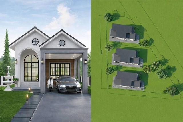 ขายบ้านเดี่ยวสไตล์โมเดิร์นคลาสสิก 3นอน 2น้ำ  บ้านใหม่ ต.เอกราช อ.ป่าโมก จ.อ่างทอง