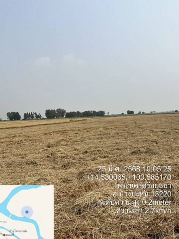 ขายที่ดิน อำเภอบางปะหัน จังหวัดพระนครศรีอยุธยา เนื้อที่ 12 ไร่ 38 ตารางวา