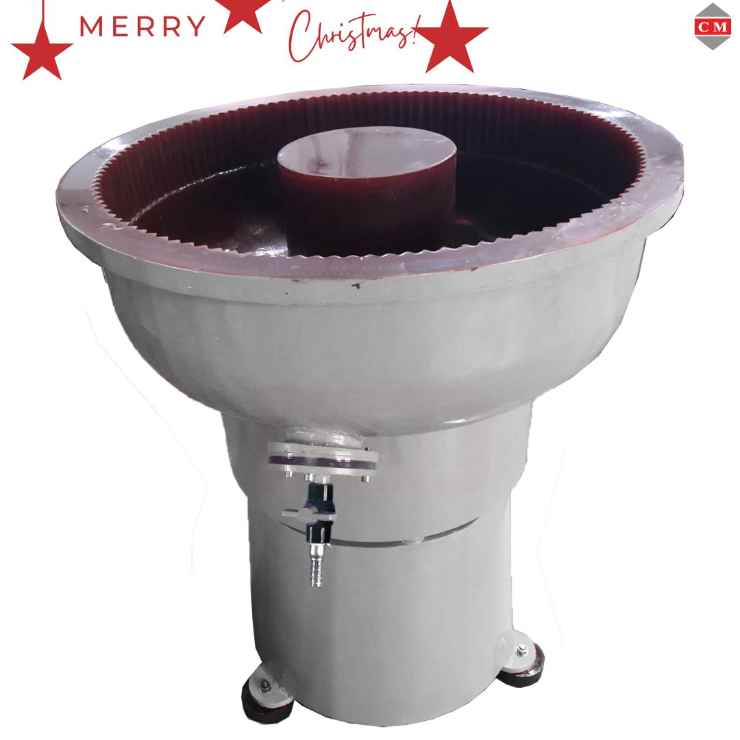 เครื่องขัดผิวโลหะแบบเขย่า แบบไม่มีสะพานแยกชิ้นงาน / Vibratory Finishing Machine