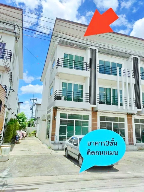 อาคาร 3 ชั้น หลังมุม เศรษฐกิจ-คลองครุ ทำเลศักยภาพ วัดศรีเมือง 990ม. เมืองสมุทรสาคร 2-3นอน 3น้ำ 18 ตร.ว. ติดถนนเศรษฐกิจสายหลัก กว้าง 20 เมตร 
