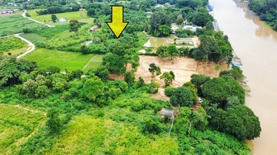 ขายที่ดินติดแม่น้ำแควน้อย กาญจนบุรี หน้าน้ำกว้าง เหมาะสร้างบ้านพักตากอากาศ ทำการเกษตร ทำรีสอร์ท 