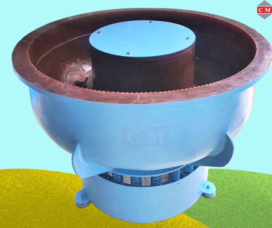 เครื่องขัดผิวโลหะแบบเขย่า แบบไม่มีสะพานแยกชิ้นงาน / Vibratory Finishing Machine