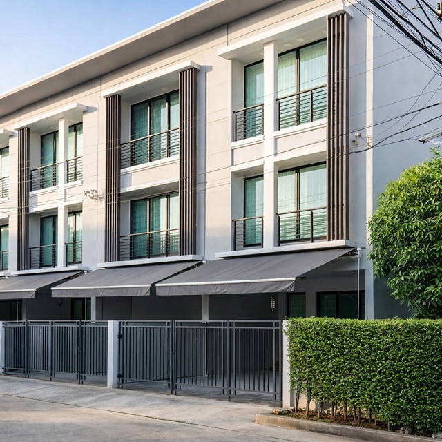 BigC วิลล่า มาร์เก็ท รัตนาธิเบศร์ 90ม. ทาวน์โฮม 3ชั้น 3นอน MRT บางกระสอ 800ม.3 น้ำ 18 ตร.ว. 220 ตร.ม. ใกล้ตลาดนนทบุรี 900 ม.