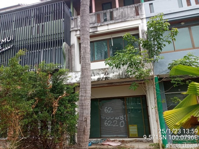 ขายอาคารพาณิชย์ 3 ชั้น ติดถนนสายท้องทราย  บ่อผุด อ.เกาะสมุย สุราษฎร์ธานี