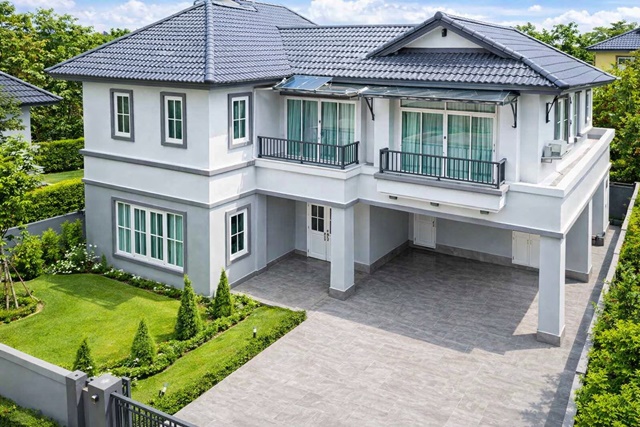 ใกล้ รร.นานาชาติ RIS 500ม. เดินถึง คฤหาสน์ บ้านเดี่ยว 2 ชั้น 5น้ำ  75ตร.ว. 288ตร.ม 4-5นอน ถูกสุดในหมู่บ้าน Perfect รามคำแหง164  