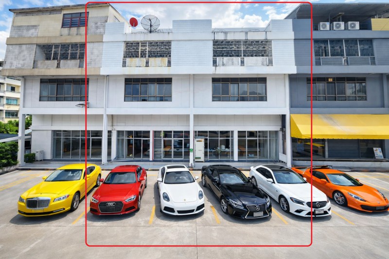 ติดม.รามคำแหงใกล้พระราม9  4 ชั้น 4 นอน 4 น้ำ 72ตร.วา. 1000ตร.ม.ให้เช่าอาคารพาณิชย์ 4 คูหา อินดอร์สเตเดียม หัวหมาก 600 ม.