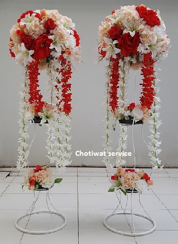 ให้เช่า สแตนด์เชิงเทียน   สแตนด์ดอกไม้ประดิษฐ์   0866998598 Chotiwatservice