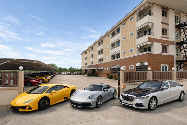 ให้เช่าอพาร์ทเมนท์ 66ห้อง รพ. ปลวกแดง 300ม.รร.ปลวกแดง 260ม.  อำเภอ 380ม.ที่ดิน 1 ไร่ 400 ตร.ว. 2800ตรม. อาคารห้องพัก พร้อมแอร์ทุกห้อง  