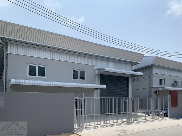 BR 1765  ให้เช่าโกดังสร้างใหม่พร้อมออฟฟิศ 450 ตรม. ถนนแพรกษา สมุทรปราการ จดนิติบุคคลได้ ขอ รง.4 บางประเภทได้