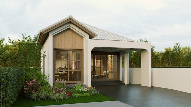 ขายบ้านเดี่ยวชั้นเดียว ขนาด 45ตรว สไตล์นอดิก บ้านใหม่มือ1 ซอยโรงน้ำพริก ศรีราชา ชลบุรี