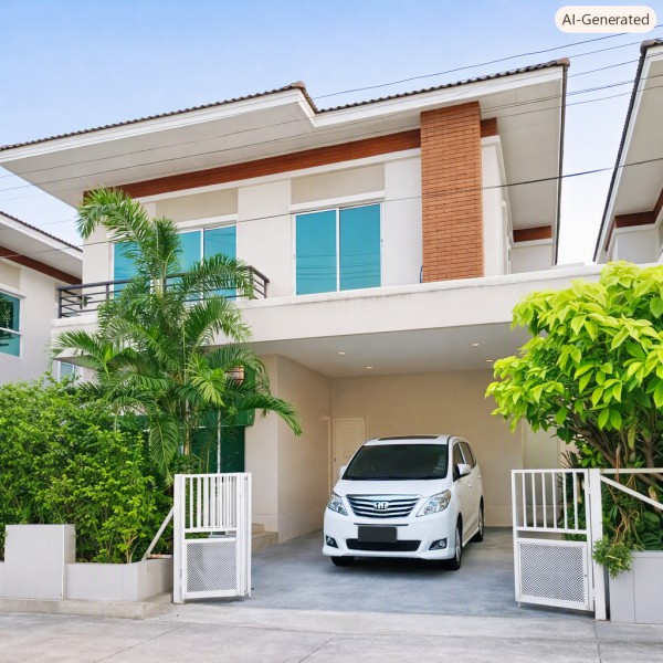 ลำลูกกาคลอง2 สะพานใหม่ เซียร์รังสิต  BTSคูคต 2.19กม. บ้านเดี่ยว2ชั้น 200 ตร.ม. 49 ตร.ว. 3นอน 3น้ำ