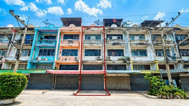 อาคารพาณิชย์ 3 ชั้นครึ่ง เกษมสุวรรณ 5 ตรงข้าม วัดบางนมโค ราคาถูกมาก