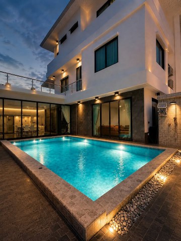 MRTลาดพร้าว71 1กม. นาคนิวาส1-4 บ้านเดี่ยวหรู Pool Villa 6 นอน 8 น้ำ  173 ตร.ว 800 ตร.ม. สระว่ายน้ำส่วนตัว เซ็นทรัล อีสต์วิลล์ 1.2 กม.